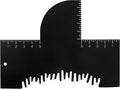 Barber Enhancement Cards with Measurement Indicators, Reusable Hairline & Beard Shaping Tool Color Spray Edge Alignment Tool for Men's Beard & Hair Styling (Black)