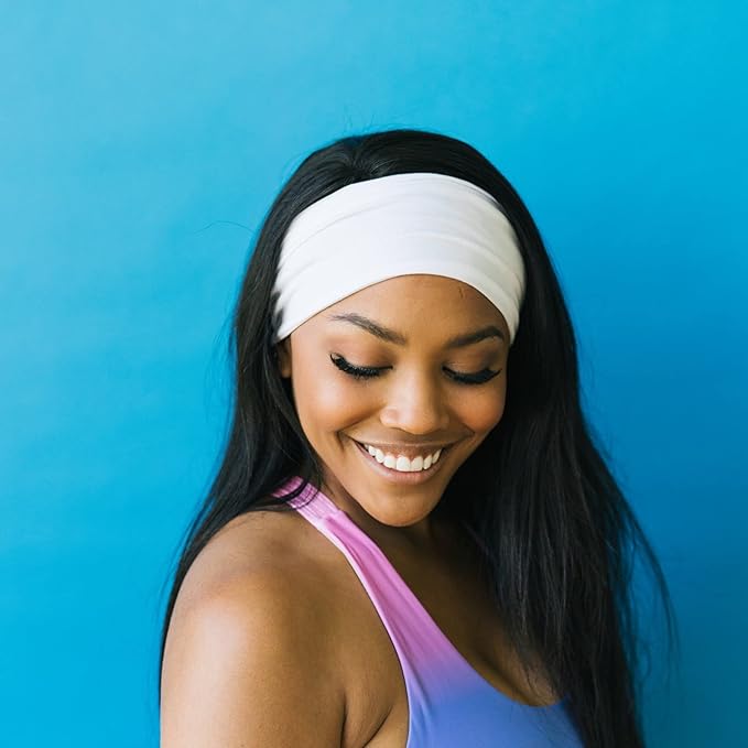 Maven Thread 4" Wide Workout Headbands for Women (2 Pack) – Non-Slip Sweatbands for Gym, Running & Yoga