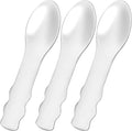 3pcs Mini Stainless Steel Makeup Spatula, Reusable Cosmetic Cream Spatulas Spoon, Skincare Scoop Applicator Facial Massage Beauty Tools for Mixing and Sampling Face Eye Cream- Silver