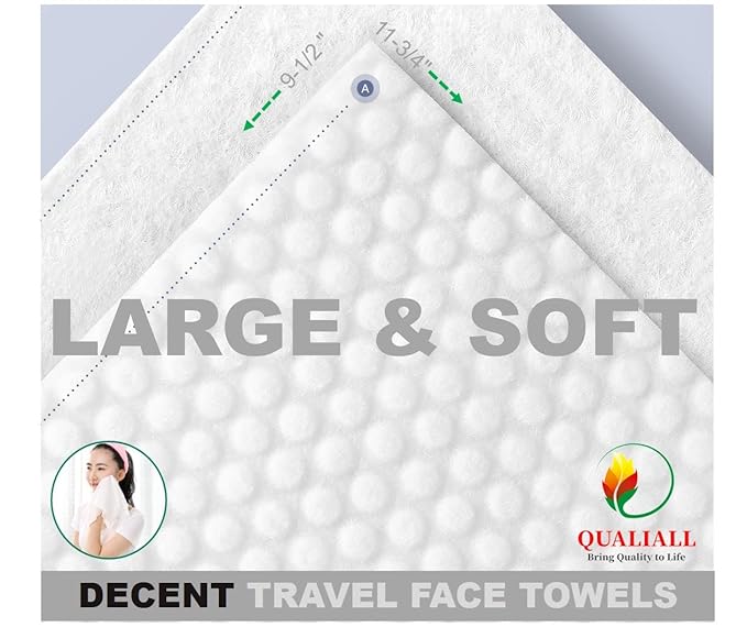 Premium Compressed Towels, Pure Cotton Portable Washcloth for Camping or Travel…