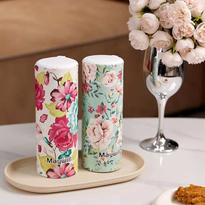 Chic Facial Tissue Holder for Car Cup Holder - Travel Tissue Tubes Box Container (3-ply, 4 Pack, 200 Sheets)