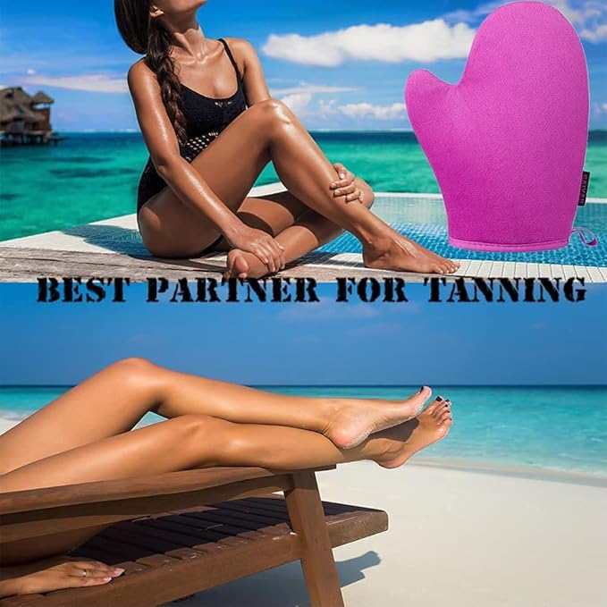 GAIYAH Self Tanning Mitt Applicator - Self Tanning Mitten Self Tanner Mitt Applicator Self Tanning Glove for Self Tan Mitt Applicator Sunless Tanning Mitts Tan Mitten for Tanning Lotion, Mousse, Spray