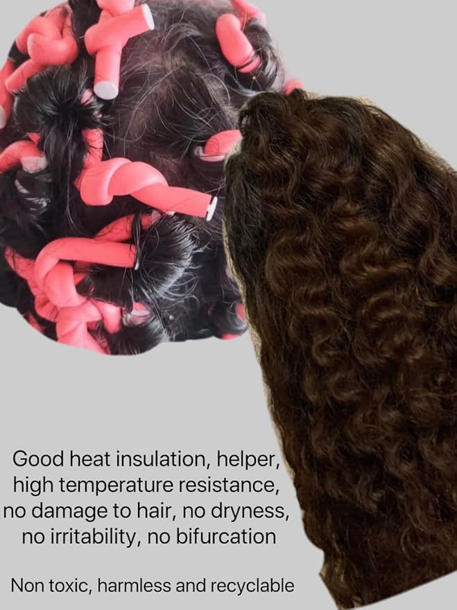 10 Pieces Flexible Curling Rods Twist Foam Hair Rollers Soft No Heat Curlers for Long & Short Women's Hair (0.31 x 9.4 Purple, Hot Curly Style)