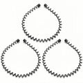 Mens Metal Headband, Unisex Black Hair Bands, Stylish Design Metal Thin Headbands for Men, Adjustable for Outdoor Sports And Daily Wear. (3 Pcs)