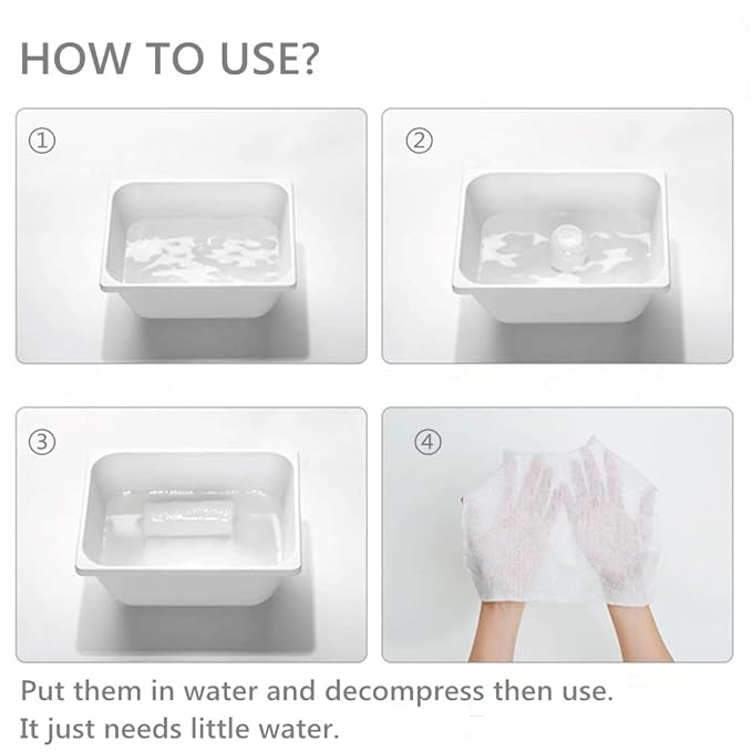 VanFn Disposable Towel, Compressed Towel, Mini Disposable Compressed Washcloth, Cotton Portable Disposable Compressed Towels Perfect For Travel, Home & Outdoor Activities, Nacai Series (100PCS)