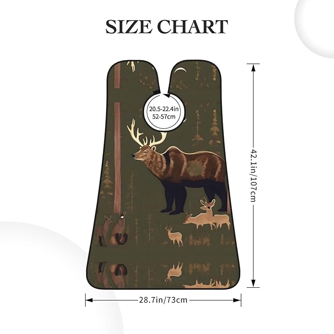 Loon Nature Bird Print Beard Bib Shaving Apron, Beard Hair Trimming Cape Gift For Dad