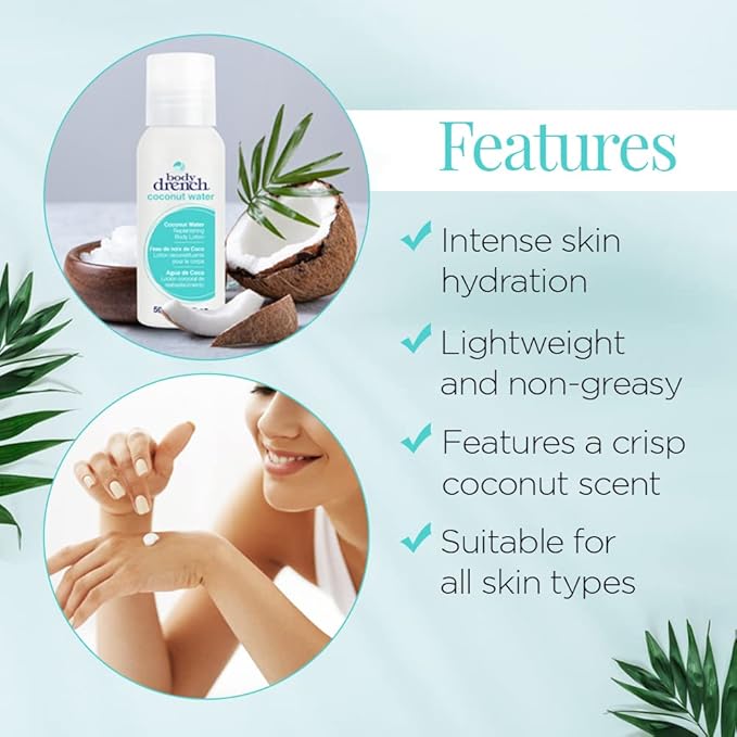 Body Drench Coconut Water Replenishing Lotion, 2 Fluid Ounce
