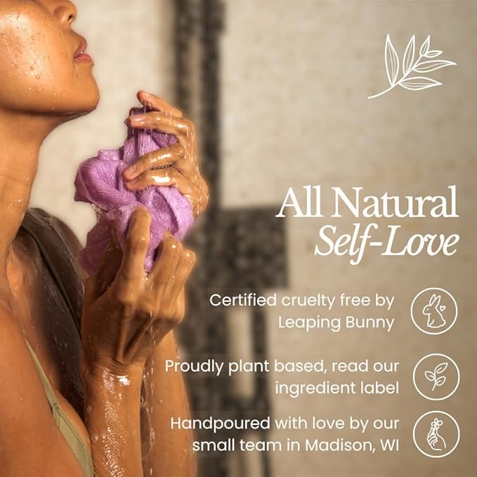 Bare Botanics Coconut Coffee Body Scrub 24oz | Made in Madison, WI | All Natural Sea Salt Exfoliator w/ Skin Loving Moisturizers | Vegan & Cruelty Free | Gift Ready Packaging w/ a Cute Wooden Spoon