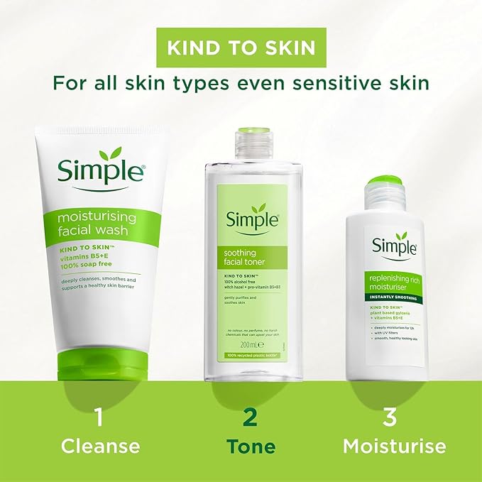 Simple Kind to Skin Facial Toner, Soothing, 6.7 Fl Oz (Pack of 1)