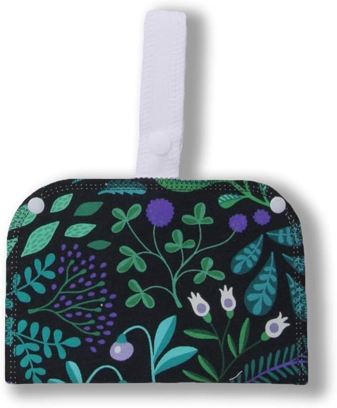 Wet Bag with Double Pocket; Keep The Fresh Pads on one Side, Used Ones on The Other; Perfect Storage for Reusable Sanitary Pantyliners, Menstrual Towels, Makeup Remover and Washable Nursing Pads