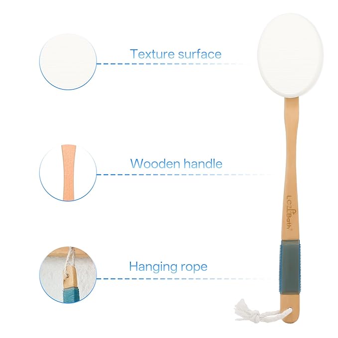Lotion Applicator for Back Self Elderly with 4 Replaceable Pads & Long Curved Handle, Sunscreen Applicator for Kids, Seniors, Women to Apply Skin Creams, Ointment, Moisturizers and Self-Tanning Lotion