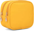 Small Makeup Pouch, Double Zipper Cosmetic Bag, Travel Makeup Bag, Cute Makeup Bag for Purse, Mini Toiletry Bag (yellow)