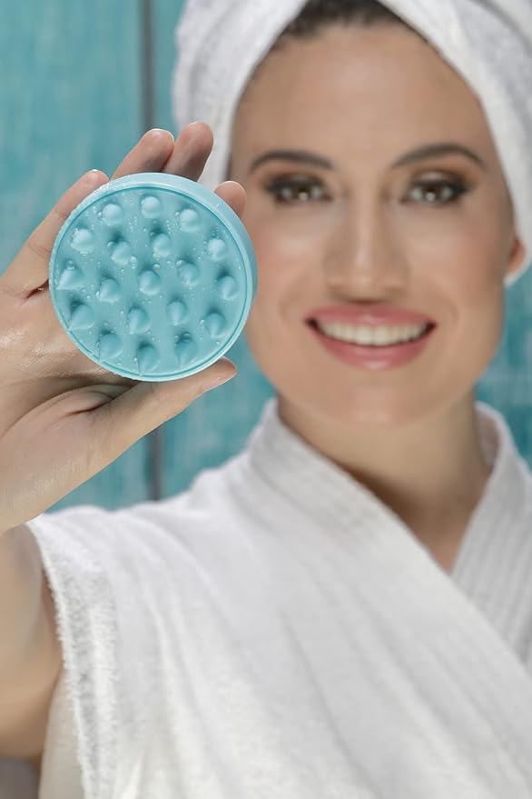 BeNat Hair Scalp Massager, Soft Silicone Bristles Scalp Brush for Woman, Men, Kids and Pets -All Hair Types Shampoo Brush
