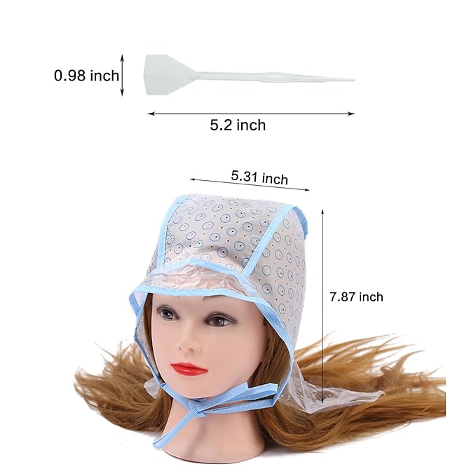 Salon Hair Coloring Dye Cap, 6Pcs Hair Highlighting Caps and Needles Crochet Hooks Disposable Highlight Tipping Cap Coloring for Salon and Home Use Highlighting Supplies