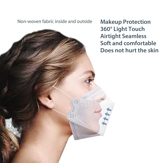 Borje KN95 Face Masks for Adults 50 Pack, 5-Ply Blue Disposable Face Mask Against PM 2.5 Smoke & Dust, Filtration Efficiency 95%