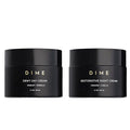 DIME Beauty Moisture Skin Care Set - Dewy Day Cream and Restorative Night Cream Non Toxic Face Moisturizer for Dry or Sensitive Skin Barrier Repair Day and Night Hydrating Facial Creams