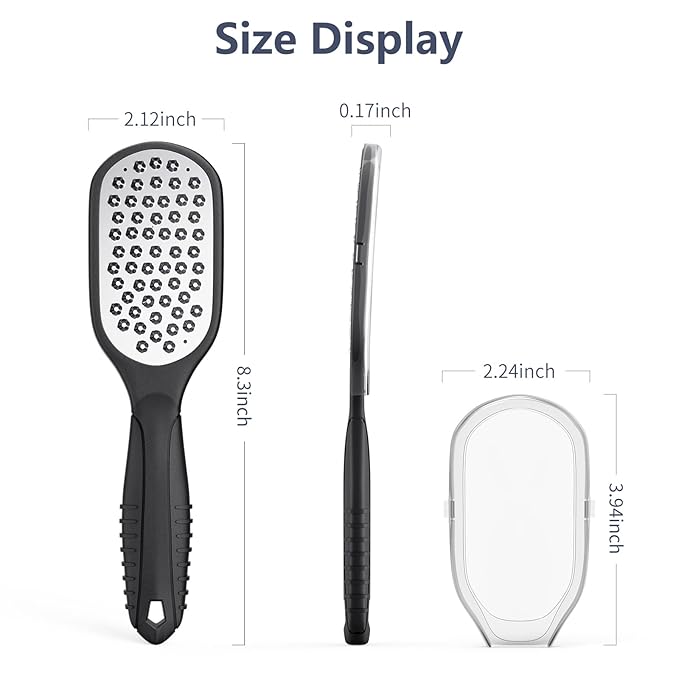 Foot Rasp Foot File and Callus Remover. Professional Foot Care Pedicure Stainless Steel File to Remove Hard Skin. Can Be Used On Both Wet and Dry Feet. -AsonTao