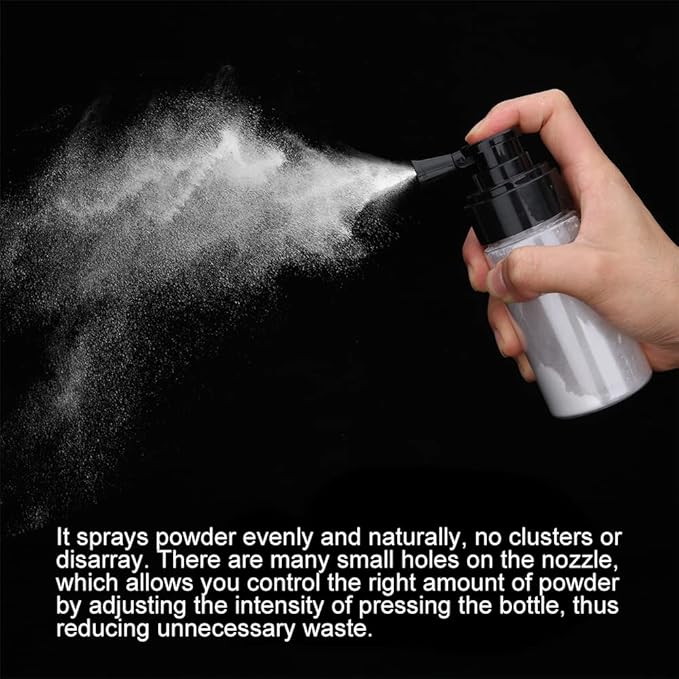 Barber Powder Bottle Spray - for Applying Talc and Powder - Empty Powder Travel Cosmetics Blower, Refillable Hair Fiber Applicator for Hair Salon, Home, Beauty