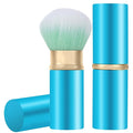 Falliny Retractable Makeup Brush, Travel Kabuki Face Blush Brush, Portable Powder Foundation Sunscreen Brush with Cover for Blush, Bronzer, Buffing, Flawless Powder Cosmetics