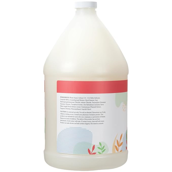Ginger Lily Farms Botanicals Nourishing Body Wash, 100% Vegan & Cruelty-Free, Apple Pear Scent, 1 Gallon (Pack of 4)