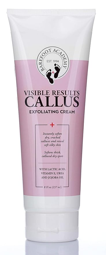 Heavy Duty Foot Care Scrub & Moisturizer Cream For Calluses, Dead Skin, Tough Heels, Cracked Heels, & Rough Spots On Feet, Skin Care For Feet, Large 8 Fl Oz (Exfoliating Foot Cream)