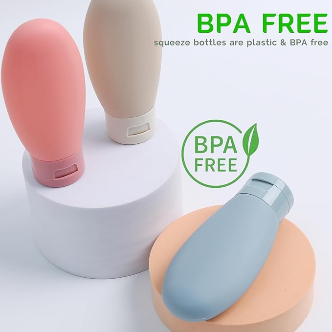 20 Pack Travel Bottles Set for Toiletries, TSA Approved Leak Proof Travel Size Containers Kit Portable Refillable Travel Accessories for Shampoo Conditioner Lotion Liquids (Multicolor A)