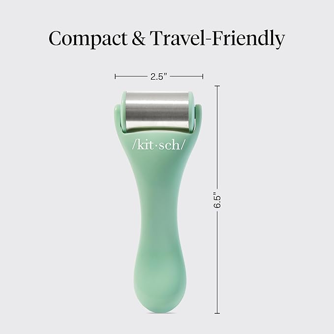 Kitsch Ice Roller for Face – Stainless Steel Ice Face Roller to Reduce Puffiness, Redness & Headaches – Cooling Facial Roller for Skin Care, Irritation Relief & Spa-Like Experience at Home - Mint