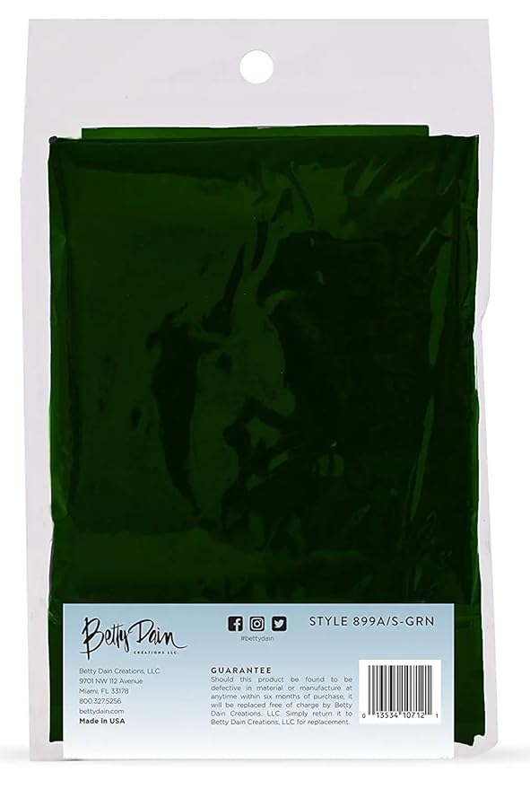 Betty Dain Lightweight Crinkle Nylon Hair Cutting/Styling Cape, Water Resistant, Ultra Lightweight Crinkle Antron Nylon, Repels Hair, Neck Snap Closure, Generous 54 x 60 Inch Size, Green