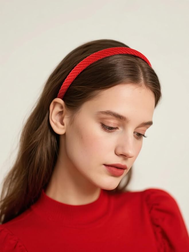 Knitted Headbands for Women Thin Hairbands Trendy Christmas Headband for Women's Hair Cute Hair Accessories 4 PCS