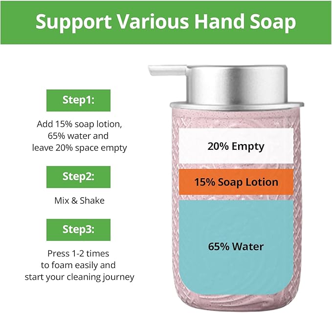 12OZ/350ML Ceramic Foaming Soap Dispenser Empty Hand Soap Dispenser Refillable Lotion Containers with Pump