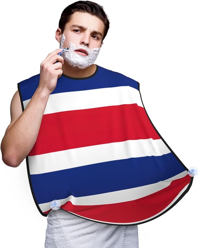 Flag Of Georgia Print Beard Bib Shaving Apron, Beard Hair Trimming Cape Gift For Dad