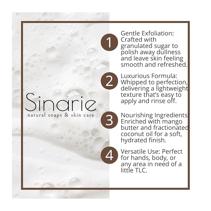 Exfoliating Sugar Scrub for Body – Hydrating Moisturizing Body Polish with Natural Oils – Gentle Spa Skincare for Smooth, Glowing Skin (5 oz., Coffee Shop (Coffee & Vanilla Bean))