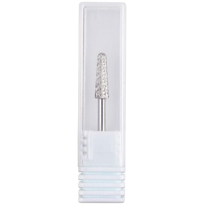USA PANA Professional 3/32" Shank Size - Cone Shape Carbide Bit - Nail Drill Bit for Manicure Pedicure Tools Dremel Machine - Gold, Silver (Extra Coarse, Silver)