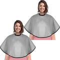 Short Barber Cape, Waterproof Nylon Salon Hair Cutting Cape, Makeup Artist Cape for Hair Dye, Comb-out, Styling, Shampoo