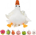 Kids Loofah, Cute Cartoon Animal Kids Bath Sponge with Hanging Rope, Soft Double Mesh for Rich Lather (Big White Goose)