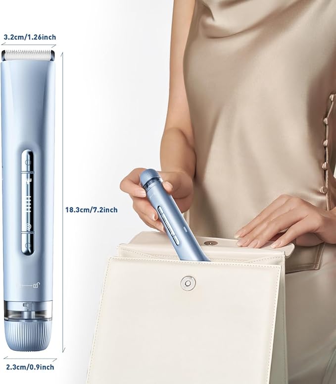 Bikini Trimmer for Women,2 in 1 Womens Electric Razors,Dual Head Shaver for Women Lady Facial Pubic Legs Private Area Body Hair,IPX7 Waterproof Wet & Dry