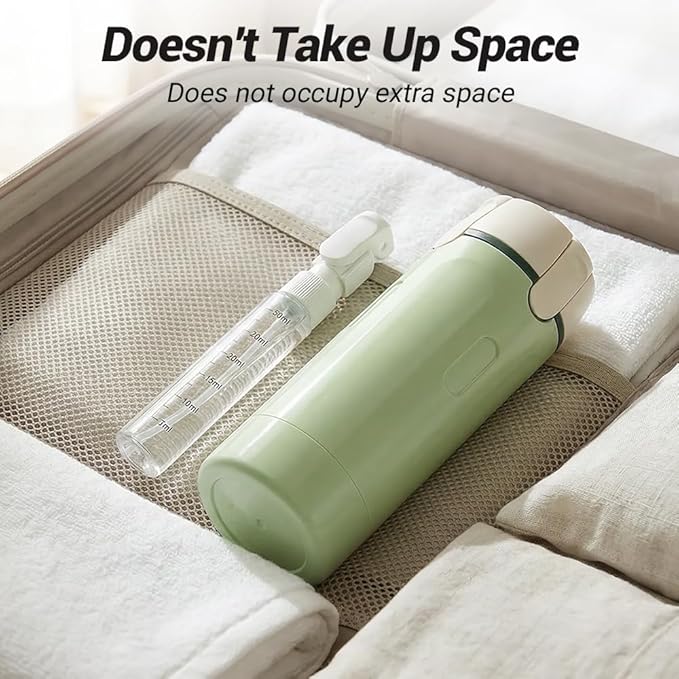 2026 New 4 in 1 Travel Dispenser Bottle, 4 Pack 30ML Travel Bottles for Toiletries, Leak Proof Travel Size Containers, Portable Containers for Shampoo Lotion Conditioner Cream (White+Green)
