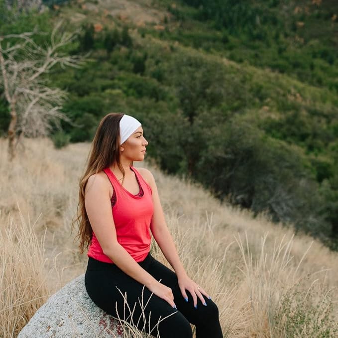 Maven Thread 4" Wide Workout Headbands for Women (2 Pack) – Non-Slip Sweatbands for Gym, Running & Yoga