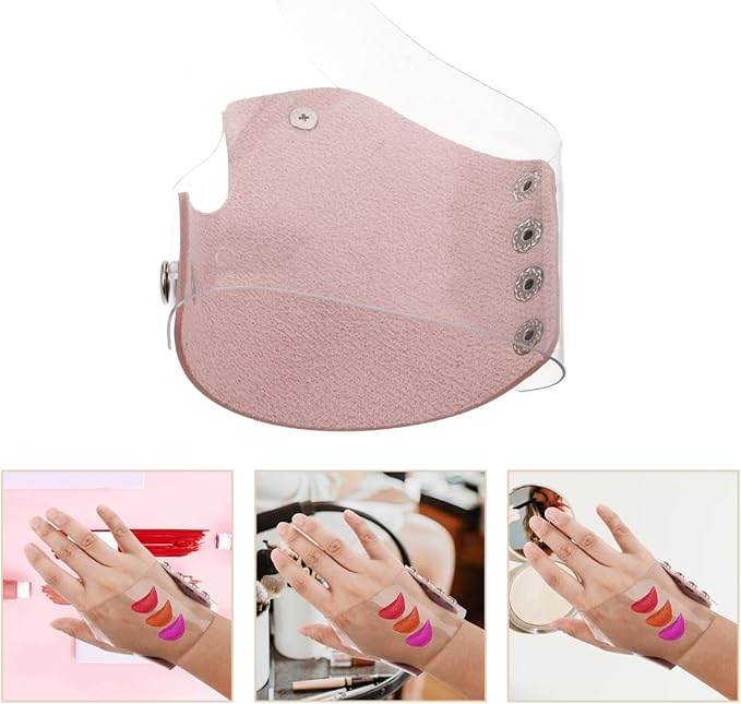 Partykindom Makeup Mixing Palette with Transparent Hand Tray and Pu Gloves Foundation Mixing Plate for Professional Makeup Artists and Home Use Cosmetic Blending Tool for Foundation and Eyeshadow