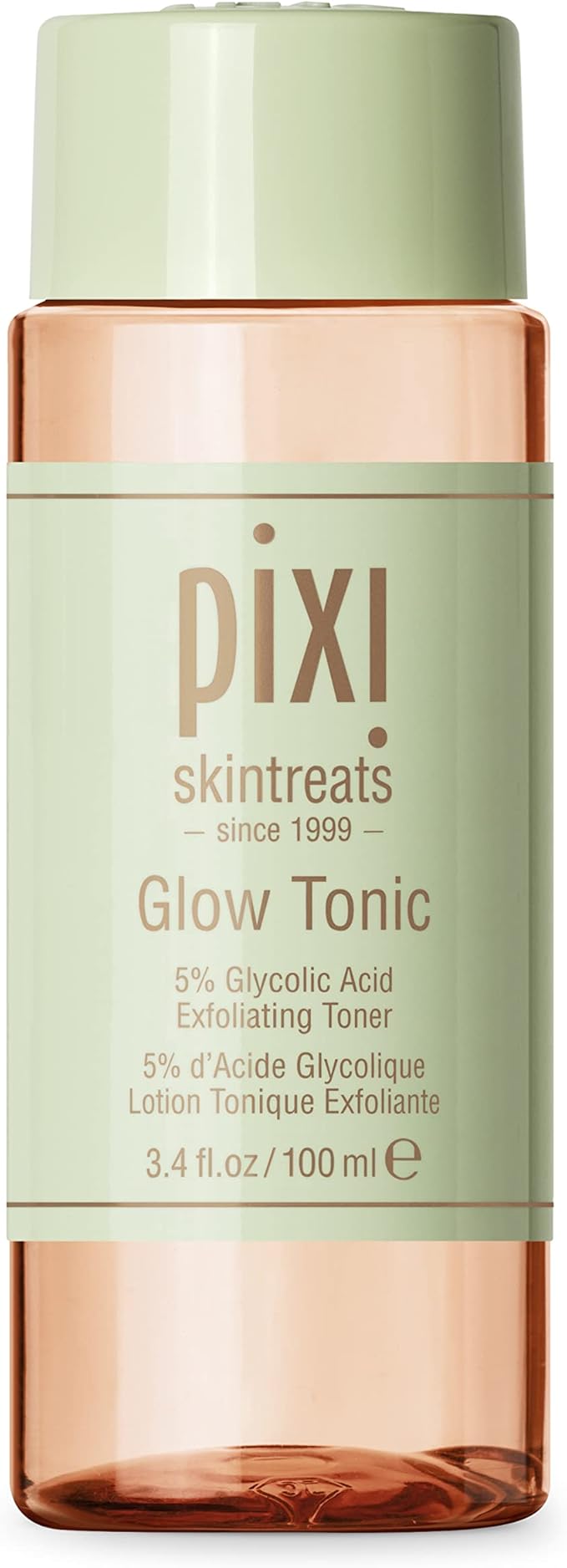 Pixi Glow Tonic Balancing Face Toner Glycolic Acid for Radiant Skin Daily Brightening Toner (3.4 fl oz / 100 ml)
