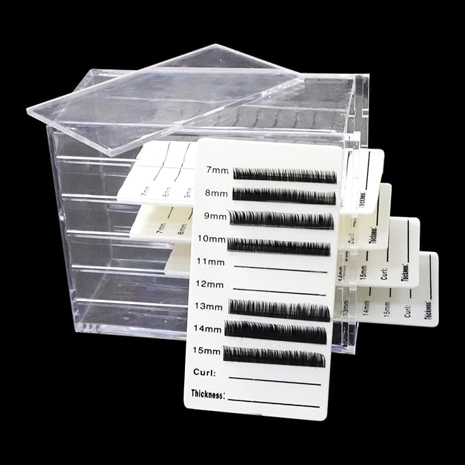 5 Layer Makeup Organizer Storage Box Clear Eyelash Storage Box Eyelashes Grafting Eyelash Extension Tool (Clear)