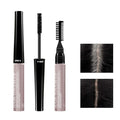 Hair Mascara for Gray Hair, 3 In 1 Hair Color Concealer Stick with Precision Applicator, Temporary Hairline Filler, Multi-Purpose Mascara for Eyebrow and Beard（Black）