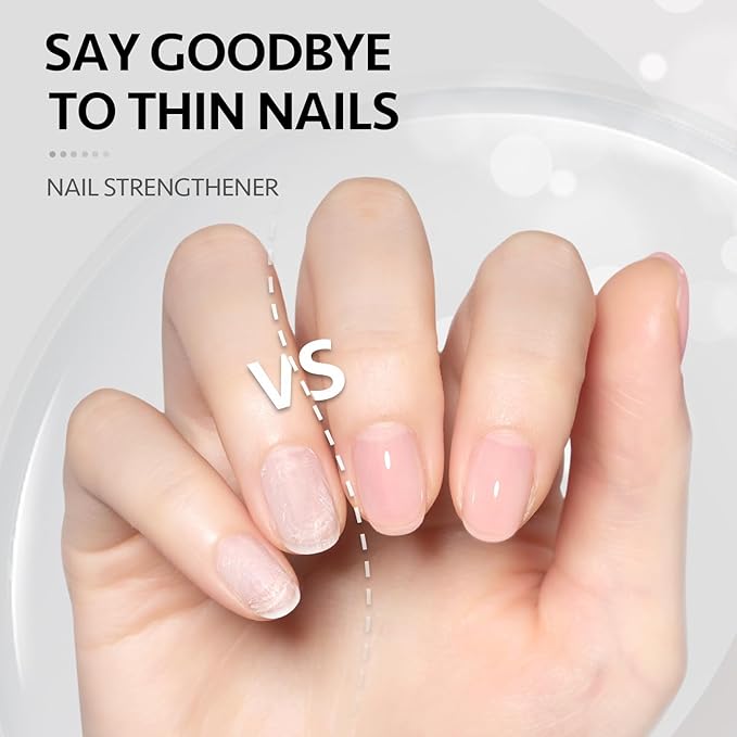 GAOY Gel Top Coat, Nail Strengthener and Base Coat Set, 3 Pcs 16ml Clear Glossy No Wipe Combination for UV Light Cure Gel Nail Polish