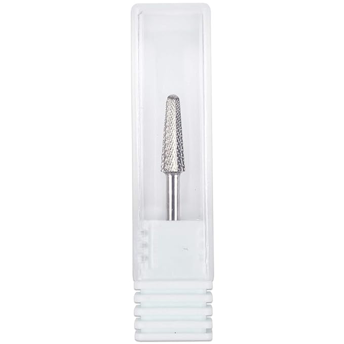 USA PANA Professional 3/32" Shank Size - Cone Shape Carbide Bit - Nail Drill Bit for Manicure Pedicure Tools Dremel Machine - Gold, Silver (Extra Fine, Silver)