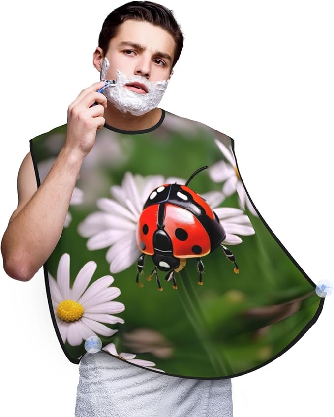 Loon Nature Bird Print Beard Bib Shaving Apron, Beard Hair Trimming Cape Gift For Dad