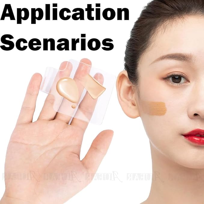 3Pcs Makeup Hand-held Palette, Professional Makeup Mixing Tray, Clear Acrylic Palette for Foundation, Eyeshadow, Cosmetics, Powders and Nail Art Manicure