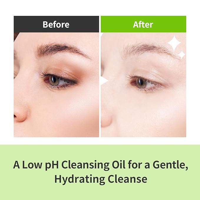 #OOTD Hydrating Makeup Remover Korean Cleanser for Face, LHA Natural Oil Complex Refreshing Gentle Cleanser for Sensitive Skin. Green Plum Low PH Cleansing Oil 200ml 6.76 Fl. Oz.