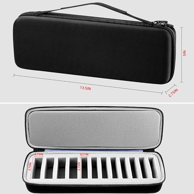 Comecase Grooming Clipper Blade Case Holder Organizer - Hard Travel Carrying Storage Holds 12 Blades - Upgrade