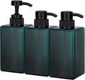 Suream 3Packs Empty Pump Shampoo Bottles, 15oz/450ml Refillable Conditioner Dispenser for Bathroom, Reusable Liquid Dispenser Bottle for Kitchen Sink, Laundry Room, Salon, SPA, Restaurant, Blue