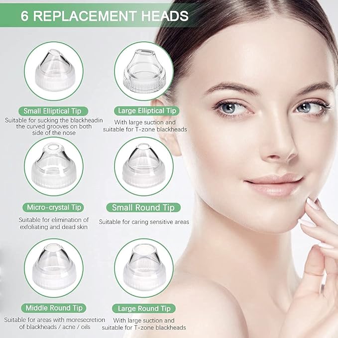 Blackhead Remover Pore Vacuum with 5MP HD Camera, 20X Magnification WiFi Visible Facial Pore Cleanser, FDA-Registered Electric Pimple Acne Comedone Extractor Kit for Men & Women with 6 Probes